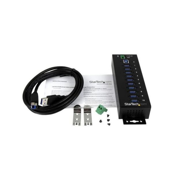 USB 3.0 - STARTECH.COM - ST1030USBM - 10 porttia - Ylijännitesuojaus - Metalli