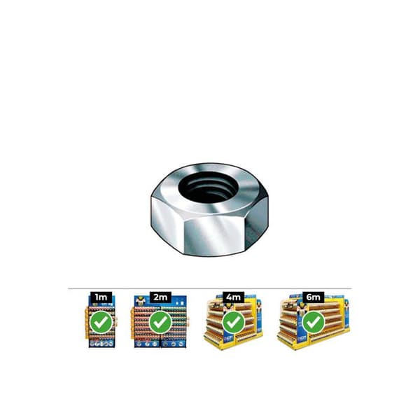 Hexagonala Muttrar - CELO - REF 934 - 5mm - Zinkad Stål - Förpackning om 500