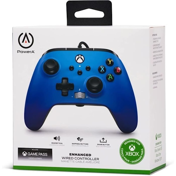 Powera Enhanced langallinen ohjain Xbox Series X|S:lle - Sapphire Fade