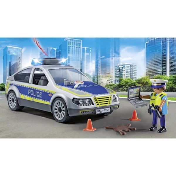 PLAYMOBIL 71729 Poliisiauto sireenillä ja vilkkuvalolla, Action Heroes, Poliisit, 24 osaa, Alkaen 4 vuotta Flerfärgad