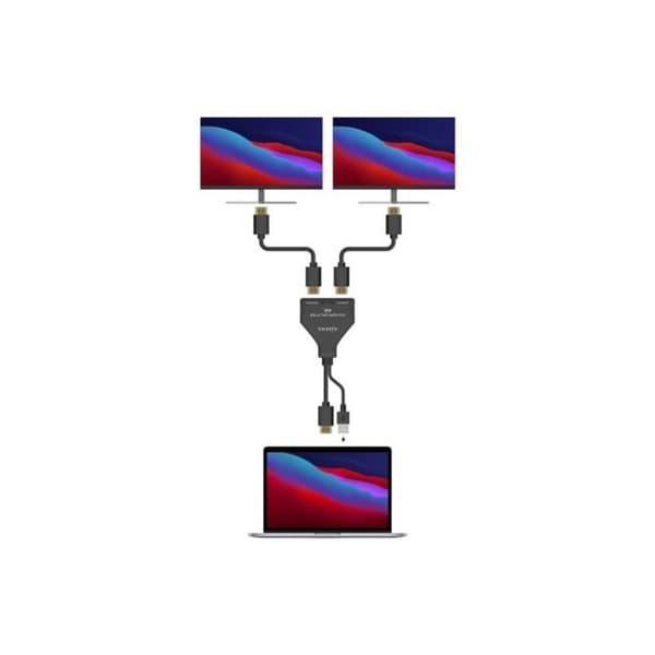 HDMI Splitter 1x2 4K 30 Hz - Aisens - USB Strøm