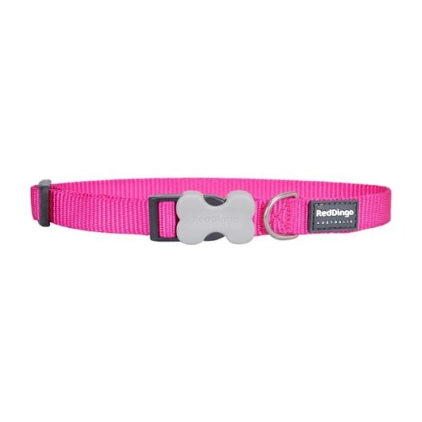 Hundehalsbånd - Red Dingo - Fuchsia - Holdbar lukning - Optimal komfort - D-ring i rustfrit stål Fuchsia