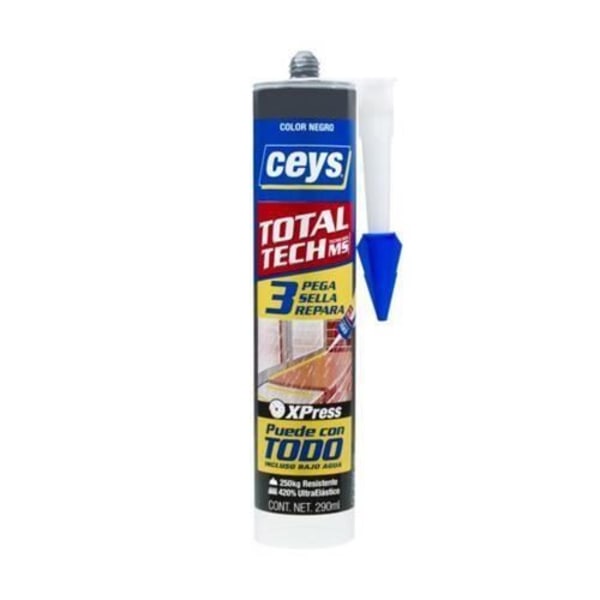 Polymerklæbemiddel - CEYS - TOTAL TECH - 290ml - Sort - Lim under vand