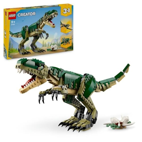 LEGO® Creator 31151 3-i-1 T-rex - Triceratops eller Pterodactyl Toy Dinosaur Flerfärgad