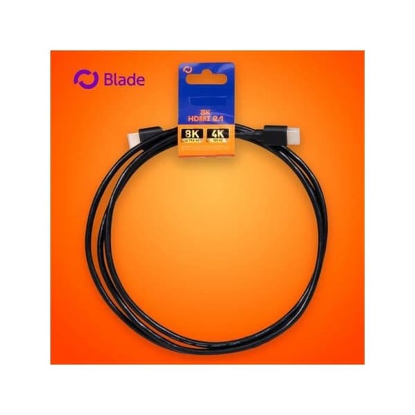 Kabel HDMI Blade Gaming Bulk 8K 2.1 2 m Guldforbindelser Sort Højhastighed