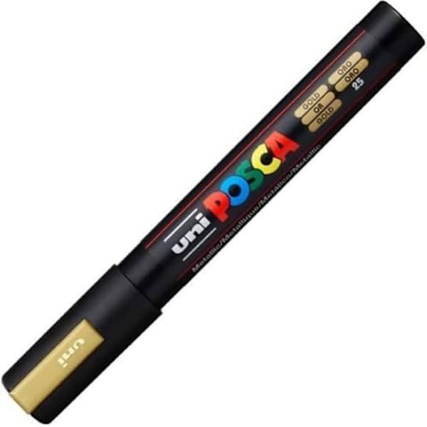 Pen - OSAMA - Posca Metal - Guld blæk - Linjelængde 2.500 mm Guld