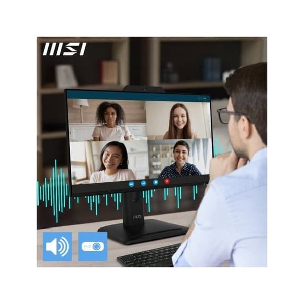 PC-skærm - MSI - Pro MP242PMG - 23,8 tommer - Full HD 1920x1080 - LCD Sort