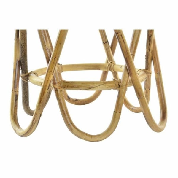sidebord i brunt tropisk rattan (38 x 38 x 41,7 cm)