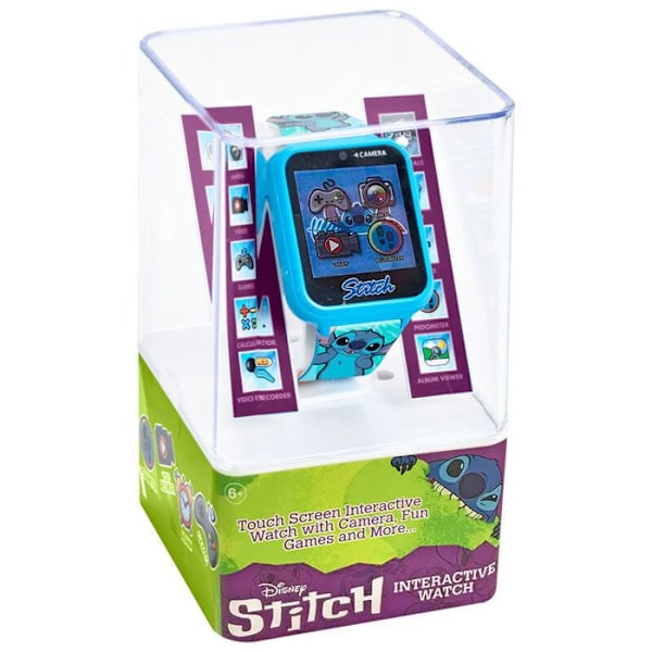 Smartwatch - Børnelicenser - Stitch - Selfie-kamera - Diktaphone - Digital turkos