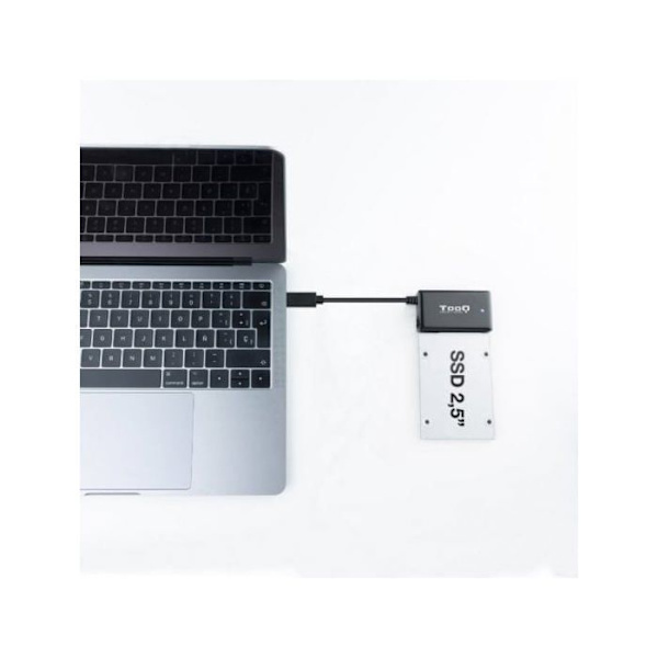 USB-C 3.1 til S-ATA-adapter med strøm TooQ TQHDA-02C sort