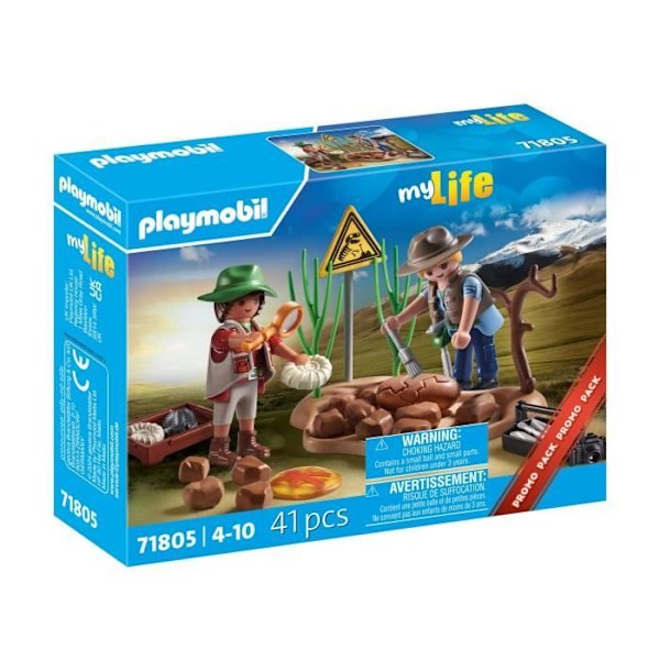 PLAYMOBIL 71805 Forskere og palæontologisk sted med fossiler, My Life, Dinos, 41 dele, Fra 4 år Flerfärgad