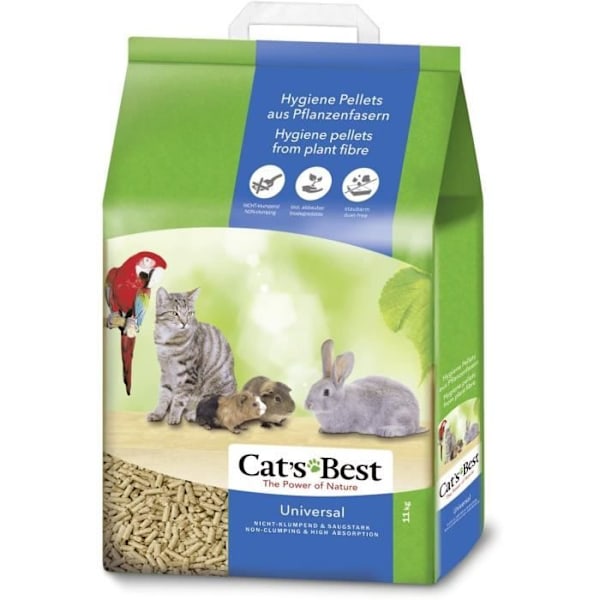 Cat's Best Universal kattsand - 100% absorberande träpellets