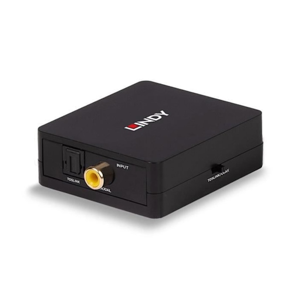 Äänimuunnin - LINDY - 2 kanavaa digitaalinen SPDIF - Toslink - 192kHz - Musta