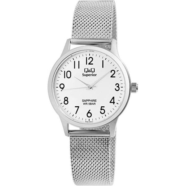 Ur - Q&Q - S03A-002VY - Kvarts - Rustfrit stål - Milanesisk mesh Pengar