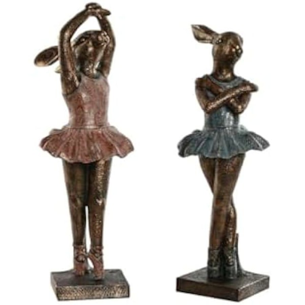 Dekorativ figur - HOME ESPRIT - Balletdanser - Flerfarvet - 2 enheder - 12 x 13 x 30,5 cm Flerfärgad