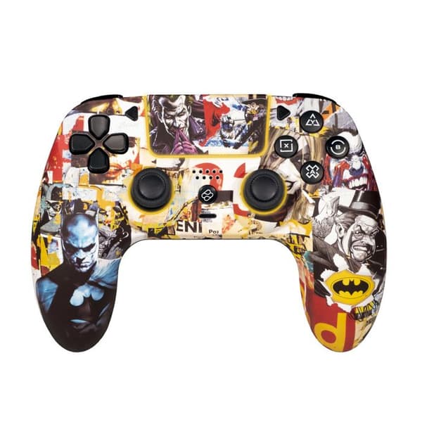 Spilcontroller - FRTEC - BATMAN - Bluetooth - RGB LED lys - Kompatibel med PC og PS4 Sort og blå