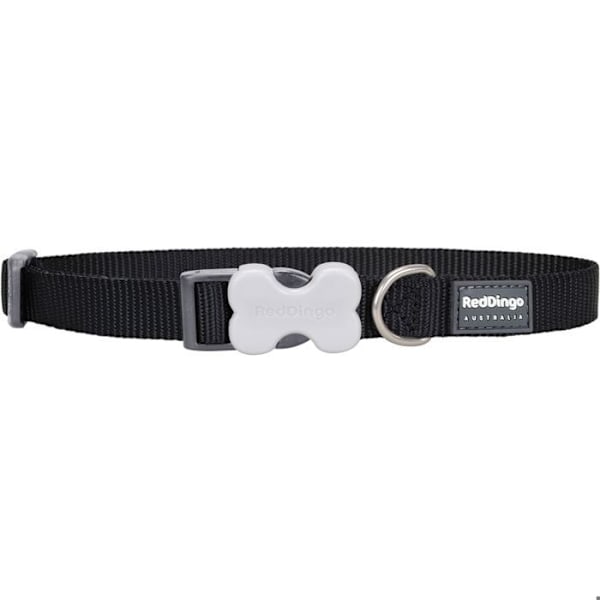 Collier - Red Dingo - Justerbar - Sort Nylon - 20 til 32 cm - Lille Hund sort