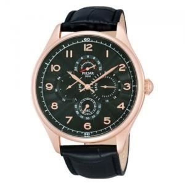 Klocka - PULSAR - Tradition Herr PW9002X1 - Läder - Kvarts - Vattentät 5 Atm Rosa