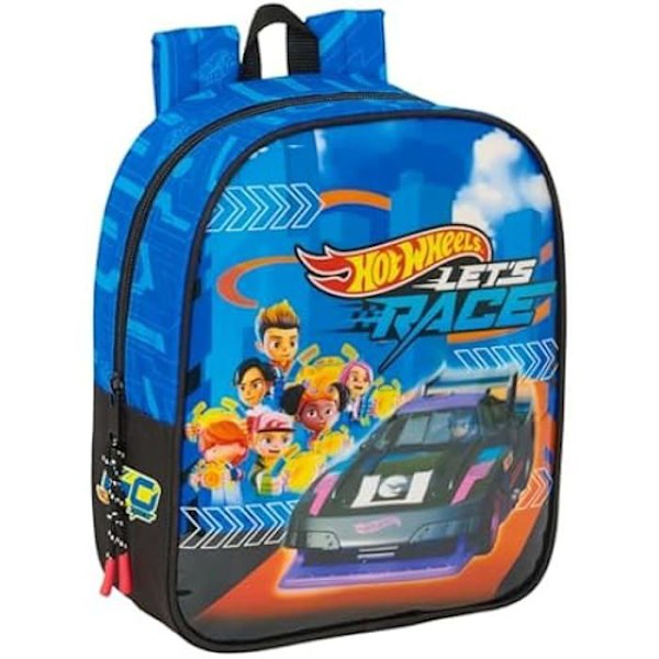 Ryggsäck - SAFTA - HOT WHEELS LÅT OSS RACERA - Anpassningsbar till vagn - Bekväm - För barn