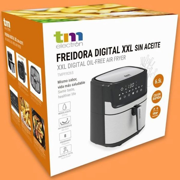 Touch Fryer, Tm Electron Air Fryer, XXL Kapacitet 6,5 liter, 8 programmer, 1700W