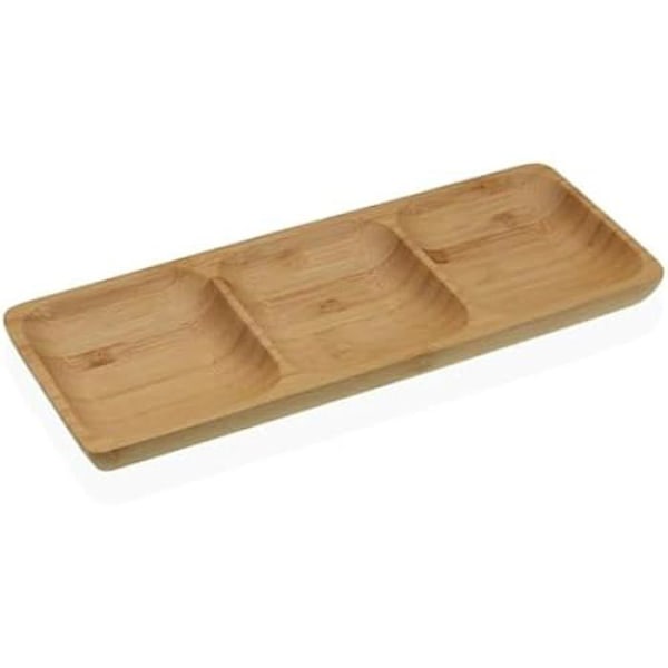 Snackbricka - VERSA - Bambu - Flerfärgad - 27,5 x 11,5 x 3,5 cm - Rektangulär Flerfärgad