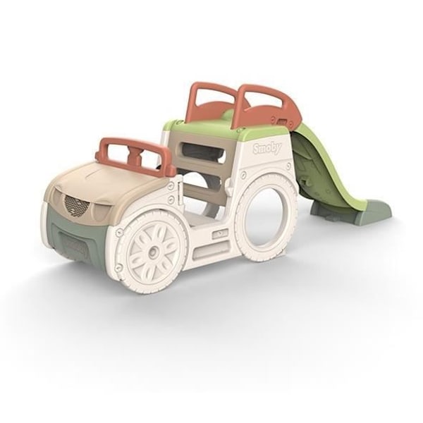 SMOBY Life - Seikkailuauto liukumäellä Beige, orange och grönt
