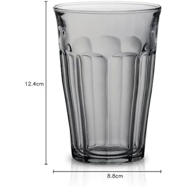 Set med 4 Duralex Picardie glas 36 ml - Flerfärgat - Platt glas - Tål diskmaskin mångfärgad