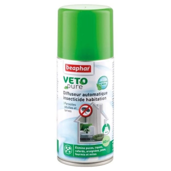 BEAPHAR Vetopure automatisk insekticidspridare - För hundar och katter - 150ml