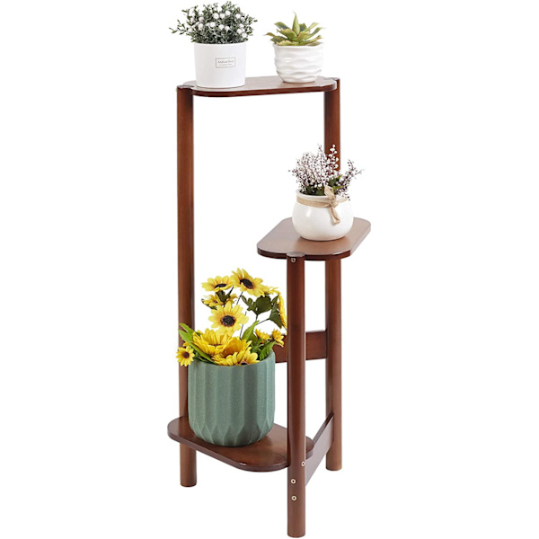Wisfor Plant Stand Corner, 3vånings, bambu växthylla, trippel