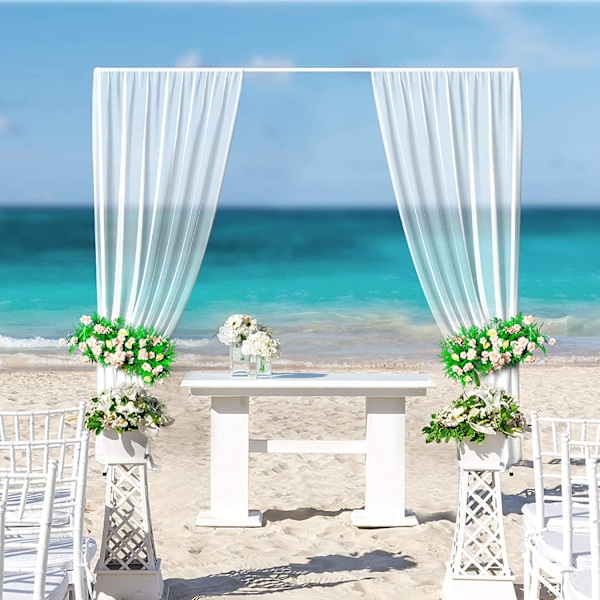 Wisfor Wedding Metal Square Arch, 10x10 Ft, Stativ för bakgrundsstativ för ballongstativ, med robust bas, Inomhus utomhusfödelsedagsfest Baby Shower Ceremoni
