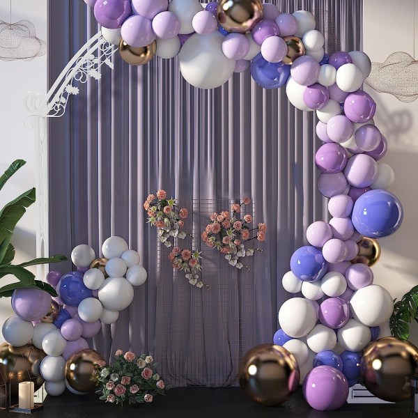 Wisfor Bröllopsbåge, 240 × 220, rosbåge i metall, stabil ballongbåge, dekorationsstativ för blomsterballonger, för bröllopsfest födelsedag