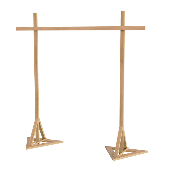Wisfor Wood Wedding Backdrop Stand, 10x10ft, Garden Wooden Arch Flowers Frame Stand, Bröllopsceremoni Bakgrundsställ