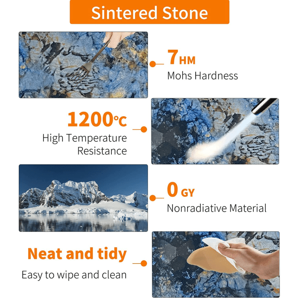 Wisfor Avlastningsbord, Sidobord, Soffbord, Lyxigt Marmorbord, Hallmöbler, Abstrakt Jadeblå Texturerad 118x30x78cm blue