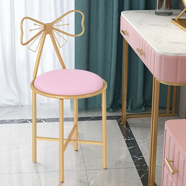 Wisfor 2-pack dressing pall, rosa sminkpall, moderna minimalistiska  matstolar, mjuk sammetssäte dressing stol, med vacker fjäril hög rygg 98e5  | Fyndiq