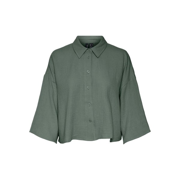 Natali Crop Shirt - Laurel Wreath Green XL
