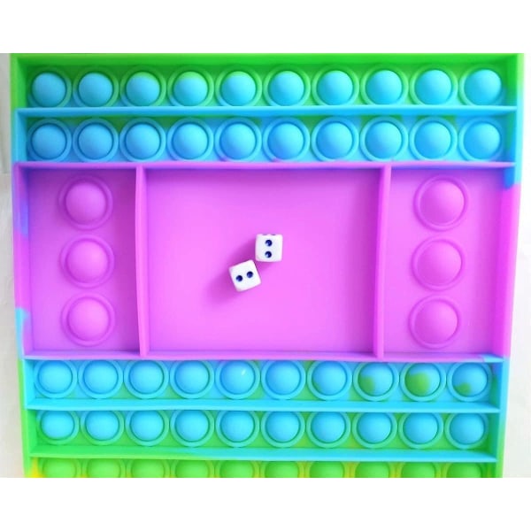 30cm Fidget Toy Rainbow Pop It Challenge Game Toy Stress Relax