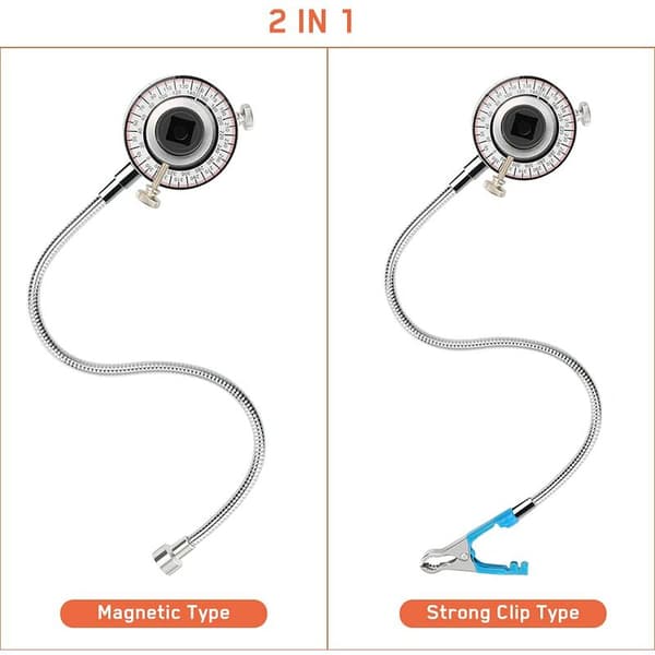 Adjustable Angle Torque Gauge 1/2 \" 360° Adjustment with 16 \" Flexible Arm Strong Magnet 1-Pack