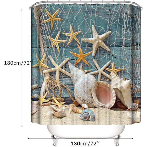 Duschdraperi, tygduschdraperifoder Ocean Shower St