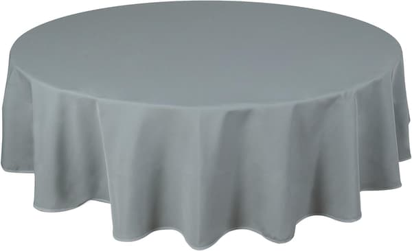 Rund duk av kvalitetsstoff 140 cm 55-FY- Lys grå Light Grey