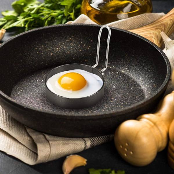 Æggering, ENLOY 4-pak rustfrit stål æggering med non-stick