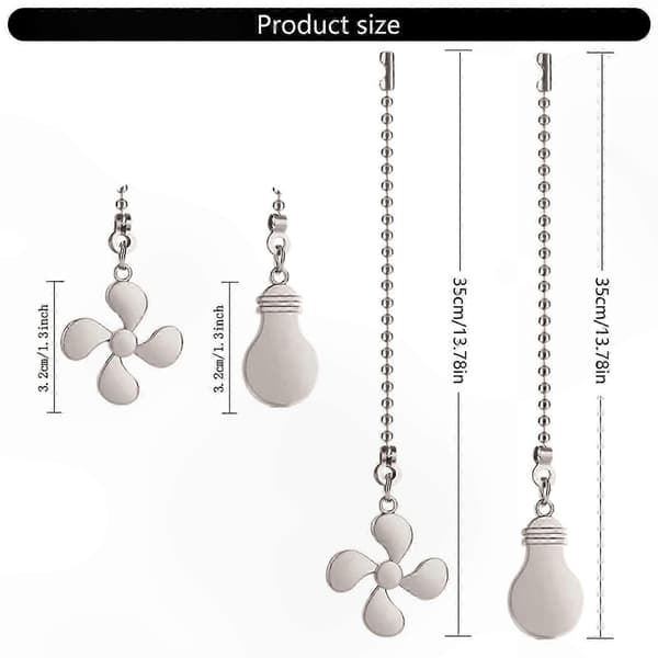 Ceiling Fan Pull Chain for Easy Access to Switches in Home Decor Silver Silver