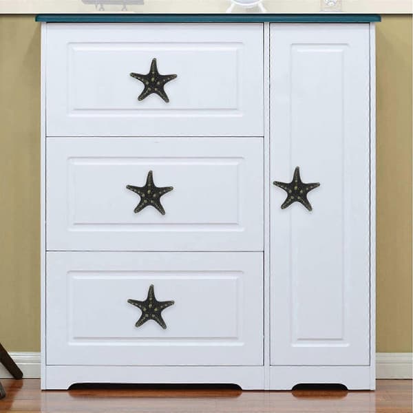 2 Pieces Starfish Shaped Wardrobe Handles Knobs Handles Drawer Handles Door Knobs