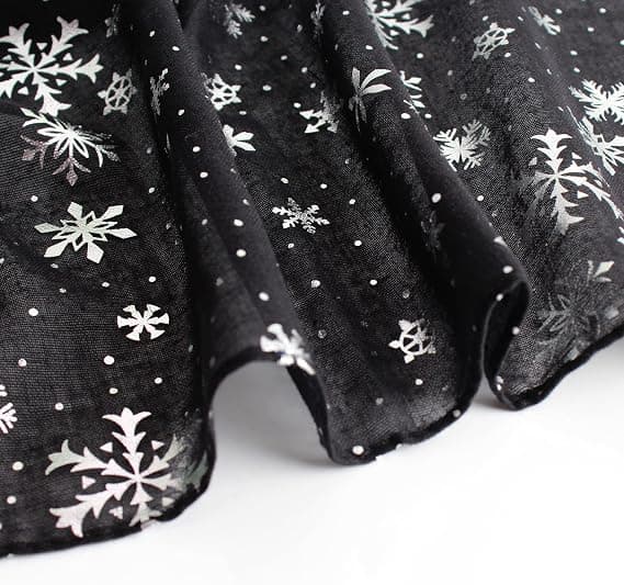 Kvinders Broderede Chiffonsjal Wrap Sjal Let Sjal Mode Sommer Efterår Sjal, 6445+sort