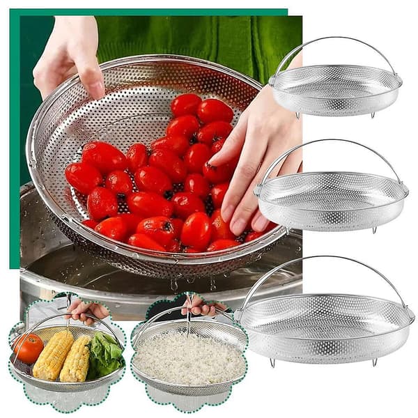 Multifunktionel dampkurv i rustfrit stål (22,5 cm)