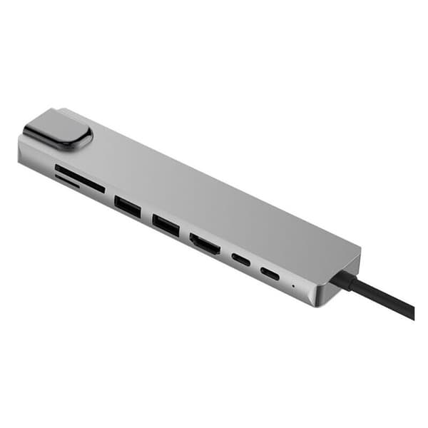 USB C Hub Adapter, 8 i 1 Mac Tilbehør USBC Adapter 4K HDMI, Ethernet, 2 USB 3.0, SD/TF Kortlæser