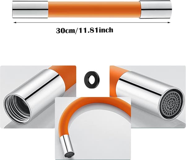 1 set 360 Degree Rotatable Faucet Extender Splash-proof Faucet Extension