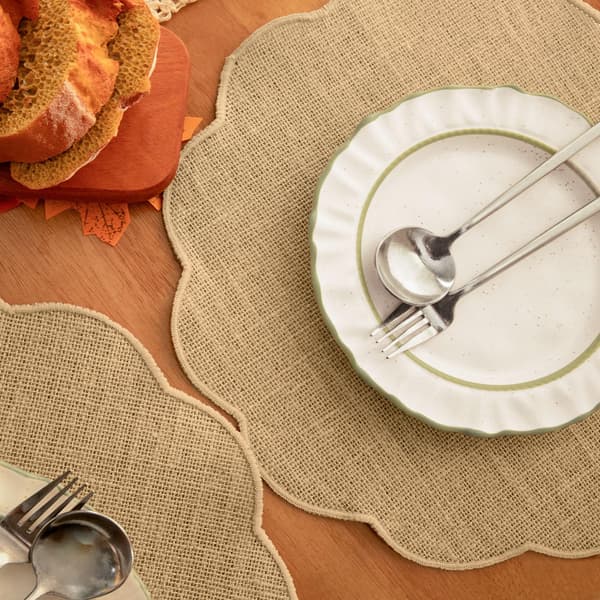 Round Placemats, Set of 12, Rustic Jute Placemats