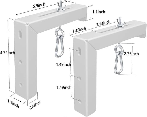 Universal Projector Screen Wall-Ceiling Mount L-Brackets, 1 Pair Projector Screen Stand, P