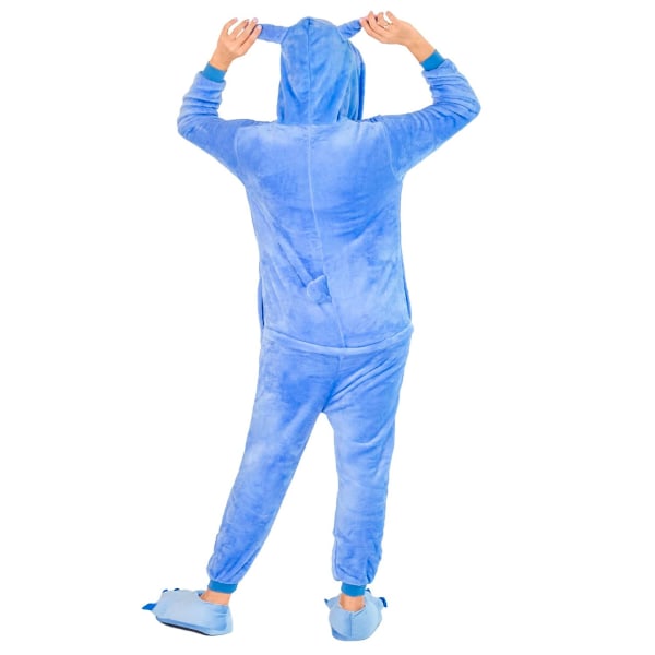 Jumpsuit onesie til mænd og kvinder - blød, hyggelig ensfarvet pyjamas - varm pyjamas - karnevalskostume - karnevalskostume - størrelse 168-178 cm (L) - alien