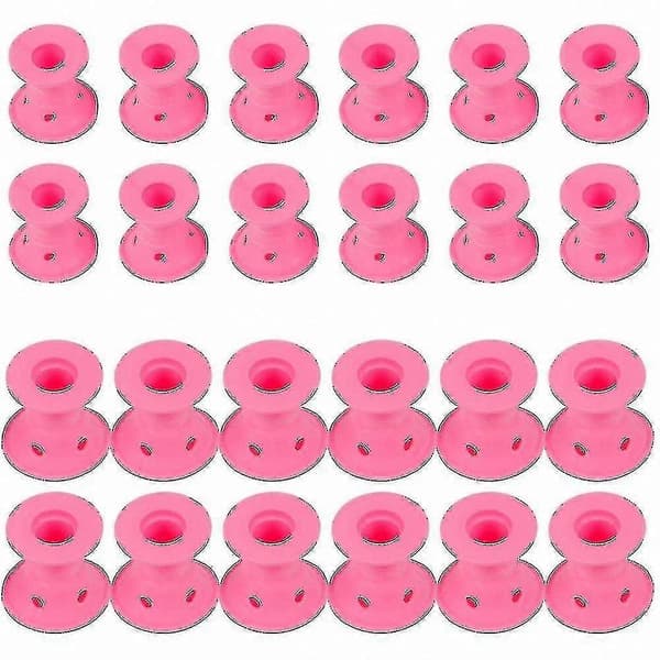 Soft Silicone Hair Rollers, 24-pack Rubber Magic Rollers for Styling, DIY Hair Care Tool for Curling